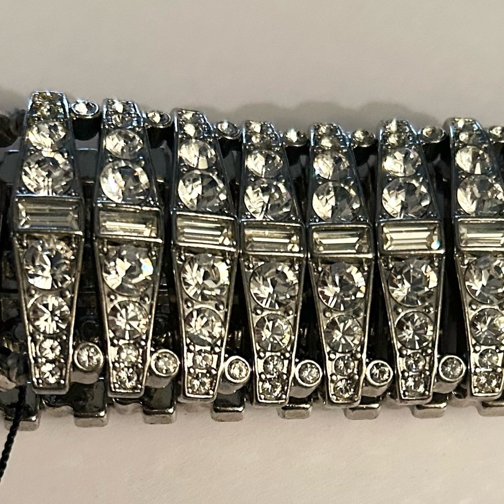 Ann Taylor Silver Crystal Statement Bracelet - Picture 3 of 4